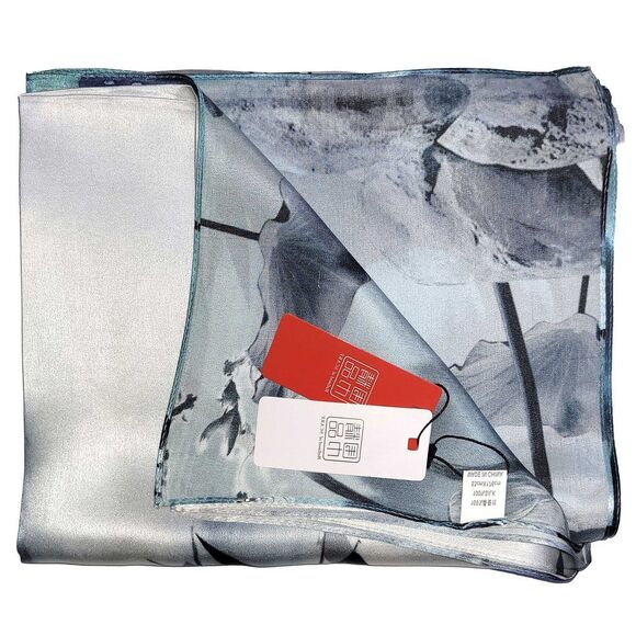 NWT Genuine 100% Mulberry Silk Satin Scarf 21"x66" Long Rectangle Shawl 53121 - Picture 7 of 8